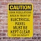 Signmission OSHA Regulations Area In Front Electrical Panel Must Be Kept Clear For 36 Inches, 10 in W x OS-2PACK-CS-A-1014-L-19216 - alternate 3